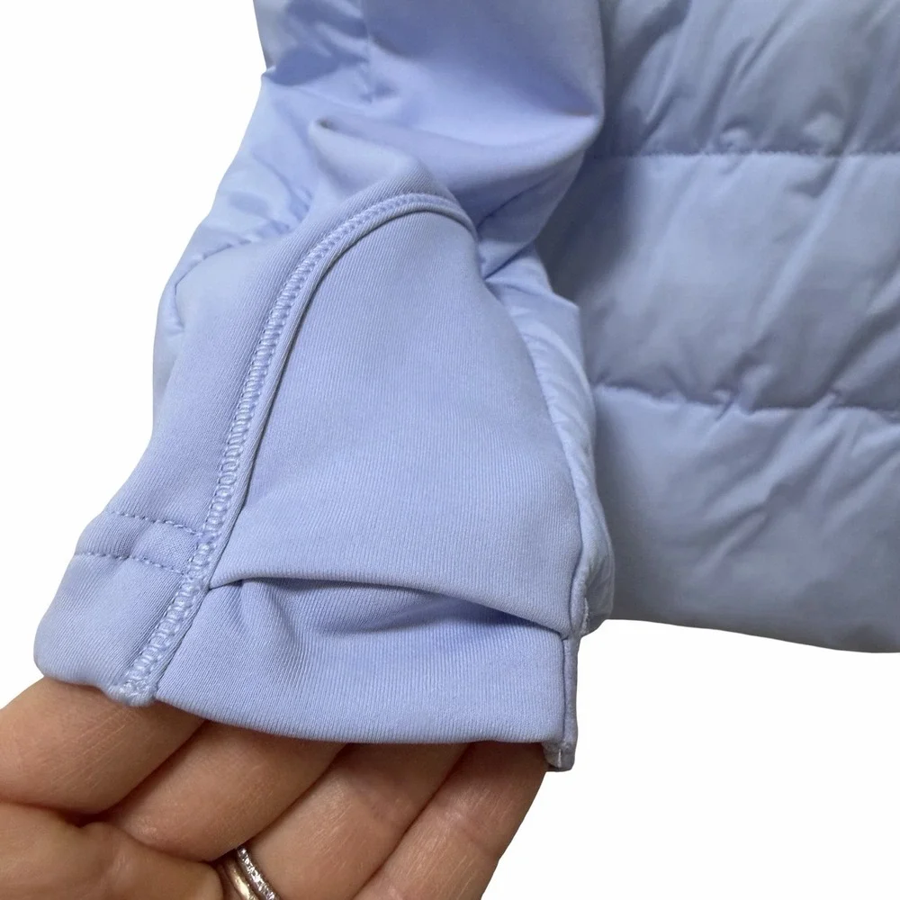 Lululemon Womens Down for It All Athletic Jacket Size 2 Blue Willow Packable Gym